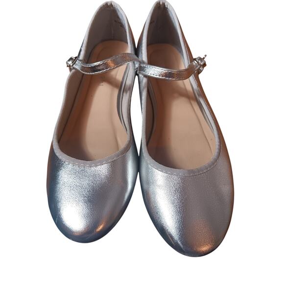 Madden Girl Steve Madden Peonie Silver Mary Jane Ballet Flats sz 8.5 - Picture 3 of 5